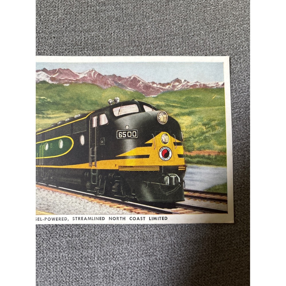 Vintage Northern Pacific North Coast Limited Diesel Train 6500 Postcard Scenic - Picture 3 of 6